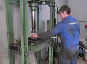 Blick in die betriebseigene Werkstätte der Berger GmbH