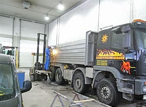 Blick in die betriebseigene Werkstätte der Berger GmbH